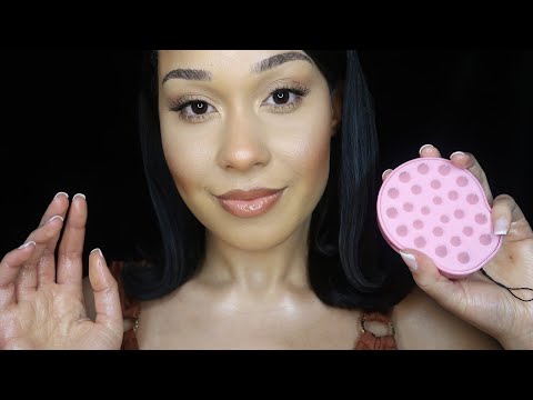 ASMR PAMPERING YOU| SKINCARE, SCALP MASSAGE + FACE BRUSHING (PERSONAL ATTENTION)
