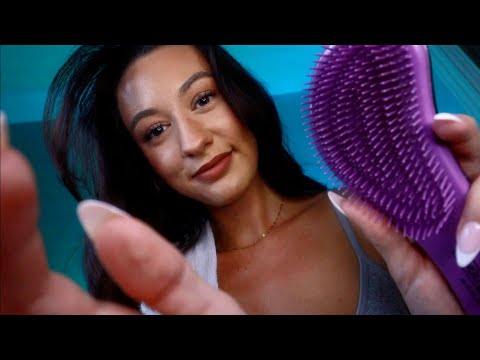 ASMR POV Friend Gives You Personal Attention for Sleep ~ face brushing, stroking & massage ✨