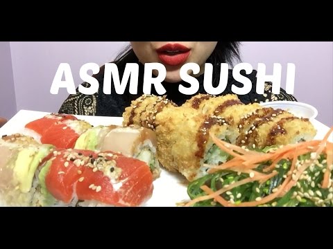 ASMR SUSHI FRIED CALIFORNIA ROLL (EATING SOUND) | SAS-ASMR