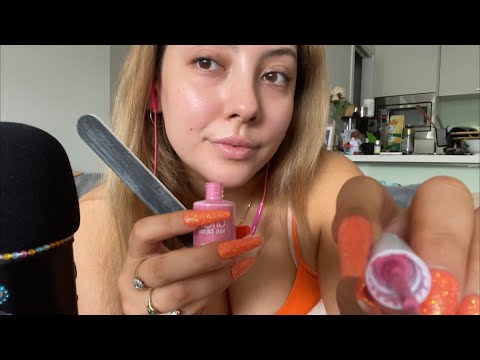 ASMR big sister paints your nails 💅✨💕 ~doing your nails roleplay~ | Whispered