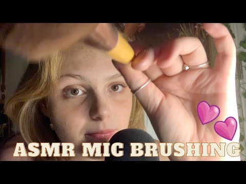 ASMR MIC BRUSHING with Mouth Pops!!! (Serious epic tingles with dirty makeup brushes!)...