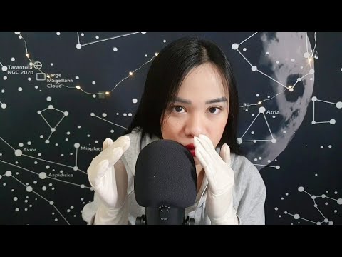 ASMR Inaudible and Unintelligible Whispering with Latex Gloves