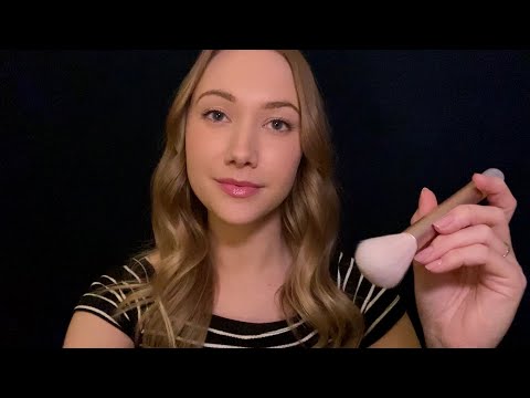 ASMR Face & Ear Brushing + Whispers (Personal Attention)
