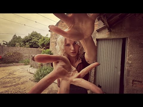 Relaxing Hypnotic Visual Asmr Hand Movements With Rain And Mouth Sounds Outdoors