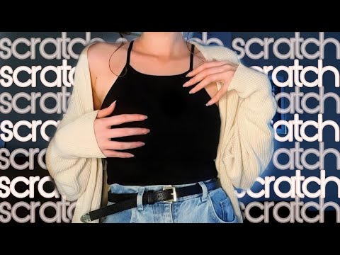 ASMR fabric scratching & collarbone tapping
