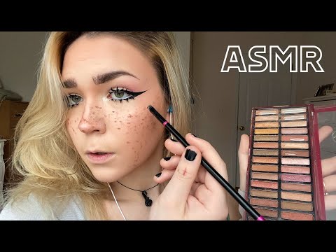 ASMR emo makeup grwm :) 🖤💄✨