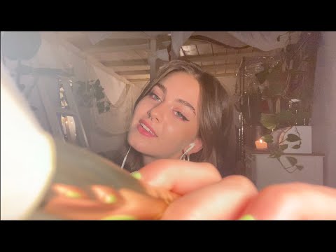 ASMR my favorite triggers for sleep (lotion, matches, mic and face brushing, poetry reading & more)