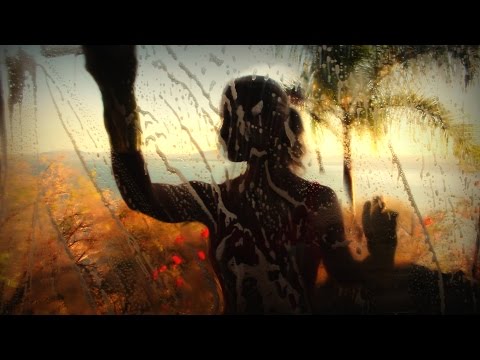 TROPICAL WINDOW CLEANING: Binaural ASMR SLEEP induction with water & SOAPY sounds