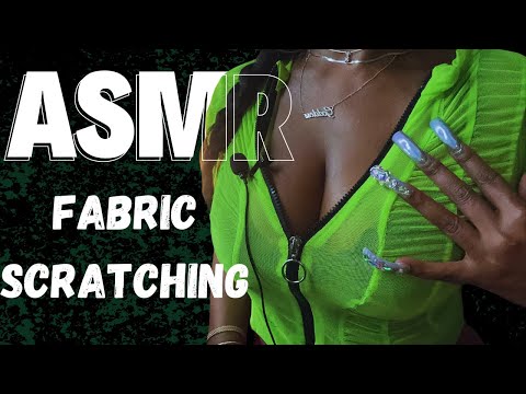 ASMR Fabric Scratching & Collar Bone Tapping with Long Nails |Body Triggers
