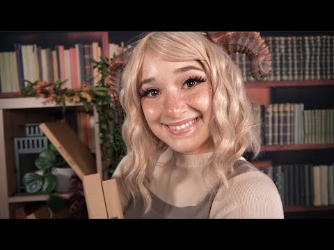 ASMR Friendly Tiefling Helps You Pick Out Spells (Paper Sounds, Tracing, Ear Brushing)