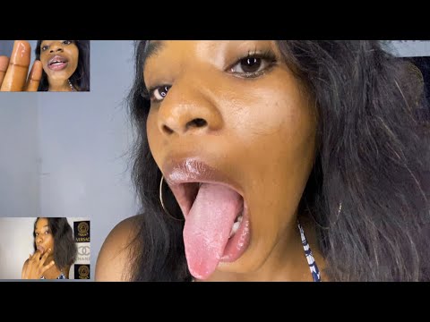 ASMR lips, tongue and finger sucking| Wet Mouth Sounds