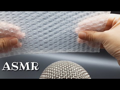 ASMR - Tapping / Squeezing Bubble - Scratching Microphone by Air Bubble (No Talking Videos)