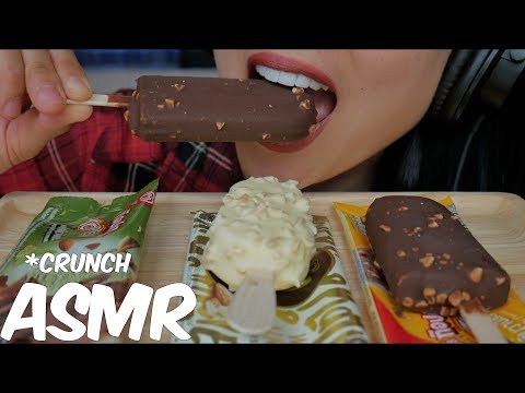 ASMR Ice Cream Bars (Mangnum + Walls Top Ten) NO TALKING EATING SOUNDS | SAS-ASMR