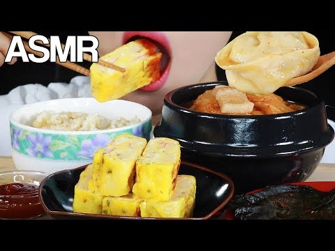 ASMR KOREAN FOOD Kimchi Stew, Rolled Eggs 김치찌개 계란말이 Eating Sounds Mukbang