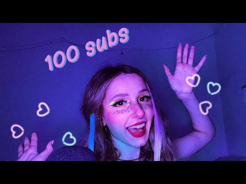 ASMR TRIGGER WORDS HAND MOVEMENTS HUSHING ✨100 SUBS SPECIAL 🙏💖