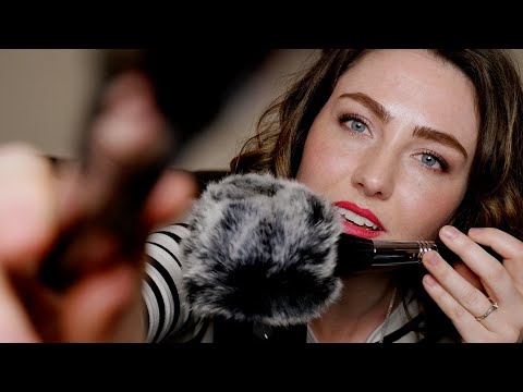 ASMR - BRUSHING YOU - Deep Intense Mic Brushing with Whispers and Subtle Mouth Sounds