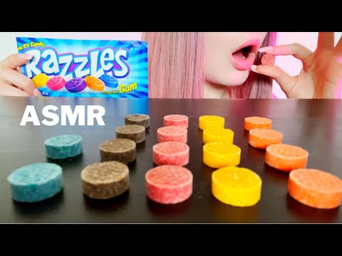 ASMR Chewing RAZZLES Candy Gum (NO TALKING) JUST CHEWING SOUNDS