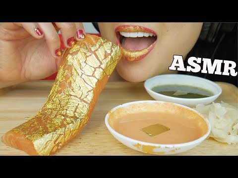 ASMR Edible *GOLD RAW SALMON (EATING SOUNDS) NO TALKING | SAS-ASMR