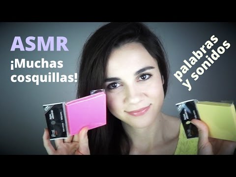 ASMR español - Te disfrazo de post-it con palabras cosquillosas (bueno, cosquilleantes)