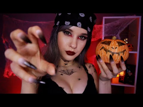 ASMR Halloween Role Play Mouth sounds & Hand Movements