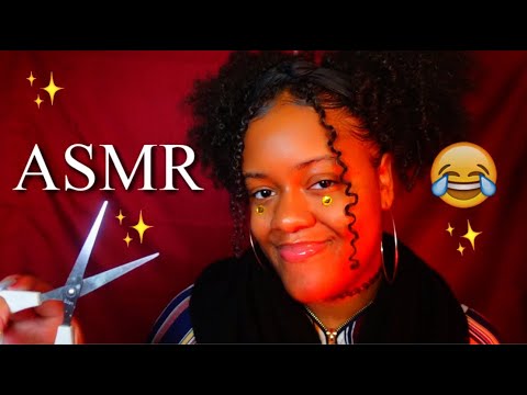 ASMR - BOUGIE HAIRSTYLIST GIVES YOU A CHAOTIC HAIRCUT 💇🏽😭(gossip + crackhead energy 🤪)