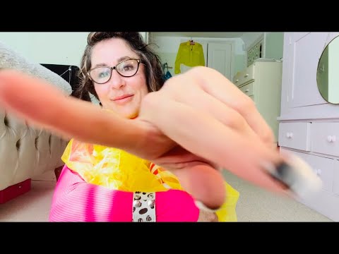 ASMR finger flutters and hand sounds  Plucking with tiny tweezers. Extra hugs