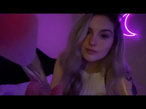 [ASMR] Personal Attention ~ Gentle Face Brushing & Tingly Gum Chewing // Whisper Ramble
