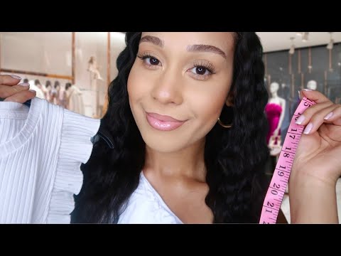 ASMR Personal Shopper Roleplay 👚 Fabric sounds, Measuring, Whispered personal attention