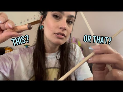 Fast & Aggressive ASMR “THIS or THAT?” (acupuncture doll, hair clipping, light tunnel+)