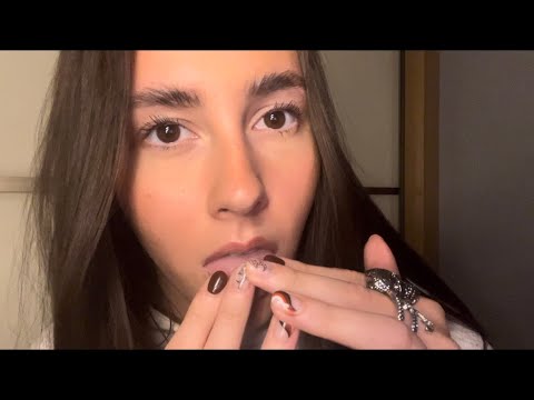 ASMR- Spit painting your face for tingles🧘🏻‍♀️ fast n chaotic with stutters (Custom for Connor🖤)