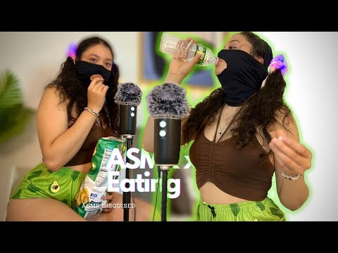 Eating ASMR💞 Small Mukbang with Mouthsounds 👄 and Drinking sounds 💦