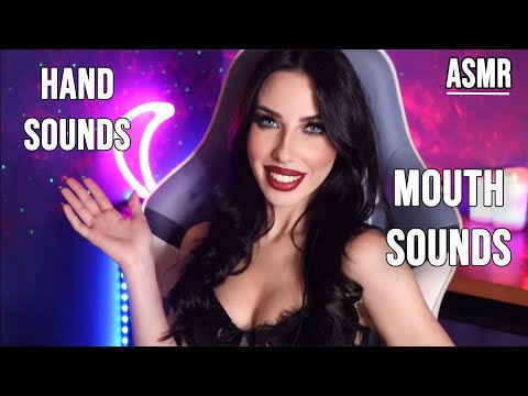 ASMR - Fast And Aggressive Hand Sounds, Wet/Dry Mouth Sounds, Body Tracing, Collarbone Tapping