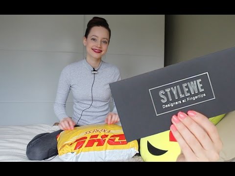 ASMR Whisper Crinkle ❤︎ Fashion Haul Unboxing Try On | StyleWe Review