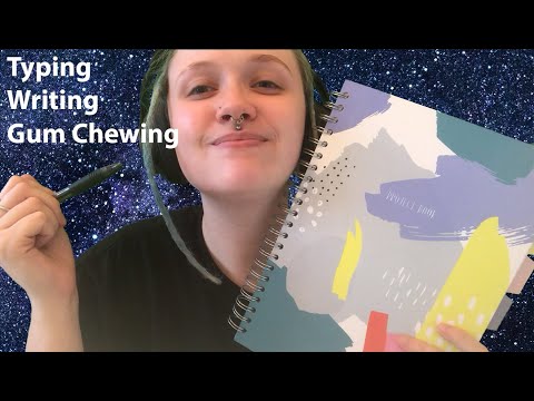 Typing And Writing With Chewing Gum ASMR Sounds 😁✨