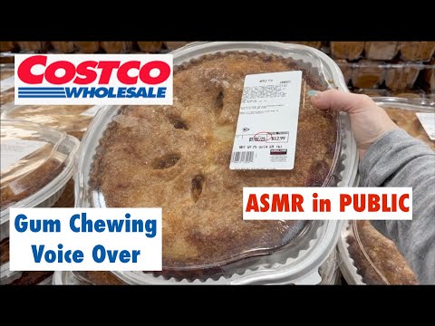 ASMR in Public Costco Walk Through | Gum Chewing Voice Over | Whispered, Tapping