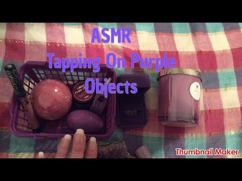 ASMR Tapping On Purple Objects 💜