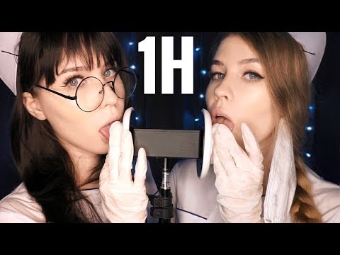 ASMR TWIN 💞 Intense Ear Eating for You [1 Hour] 🎧 АСМР