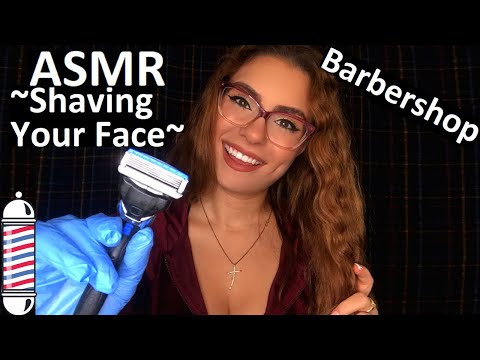 ASMR Barber CAREFULLY Shaves YOUR Face 💇‍♂️💇‍♀️~Spa Day Roleplay~