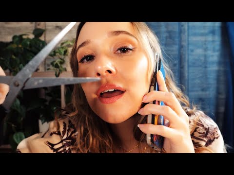 ASMR Southern Hair Stylist w/*Divided* Attention | Playing w/ Your 💇‍♀️ While Talking to Others