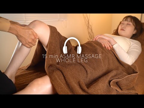 ASMR Painful & Relaxing Leg massage for Pon【PART】痛気持ちいい脚全体のオイルマッサージで眠くなるzzz｜#PonMassage