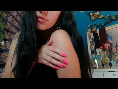 ASMR scratching skin with natural nails