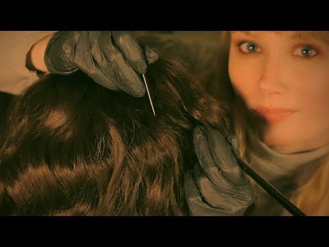 Soothing No Talking Scalp Inspection with Gloves 💆‍♀️ ASMR Scalp Check and Massage