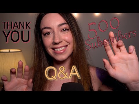 ASMR | 500 Subscriber Q&A! (Soft Speaking, Hand Movements, Tapping)