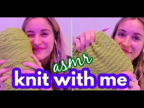 asmr | lets knit 🧶 & chat about life (soft spoken, crinkles, tapping)