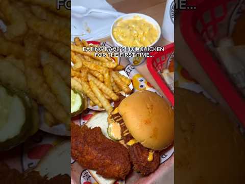 DAVE'S HOT CHICKEN for the first time #mukbang #shorts #viral