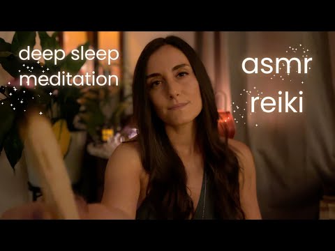 ASMR Guided Sleep Meditation w/ Reiki for Deep Relaxation & Healing 💙🌙 (Yoga Nidra, Soft Spoken)