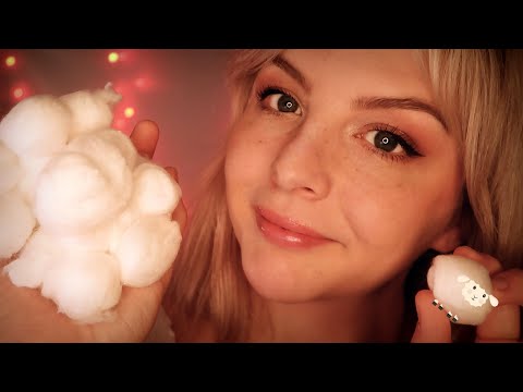 🐑 💤 Counting Sheep for Sleep ASMR 💤🐑 - Mic brushing, hand movements, whispers for RELAXATION 😴