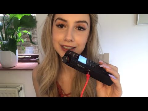 ASMR fast mouth sounds and trigger words with the Tascam