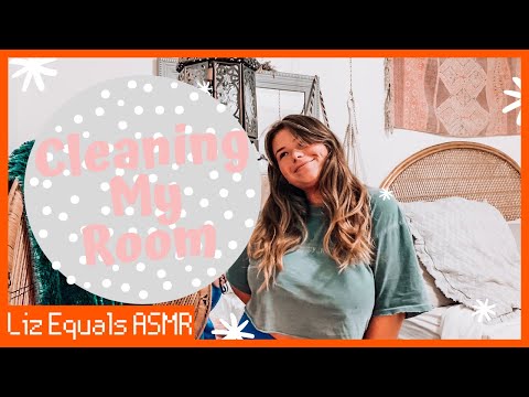 ASMR Cleaning My Room + Room Tour | Liz Equals ASMR