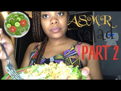 ASMR: EATING A HOMEMADE FRESH SALAD PART 2